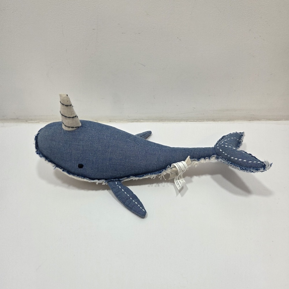 Crane Baby Narwhal Plush Stuffed Animal Toy - Picture 2 of 8